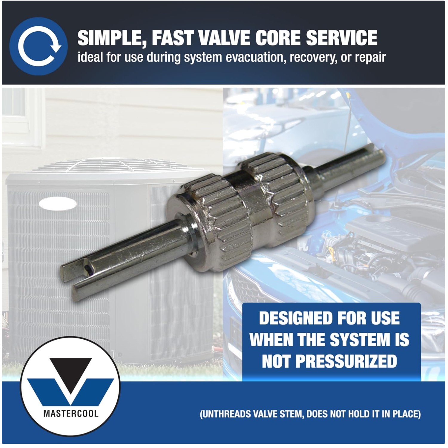 Compact Valve Core Tool for R12/R134a Systems