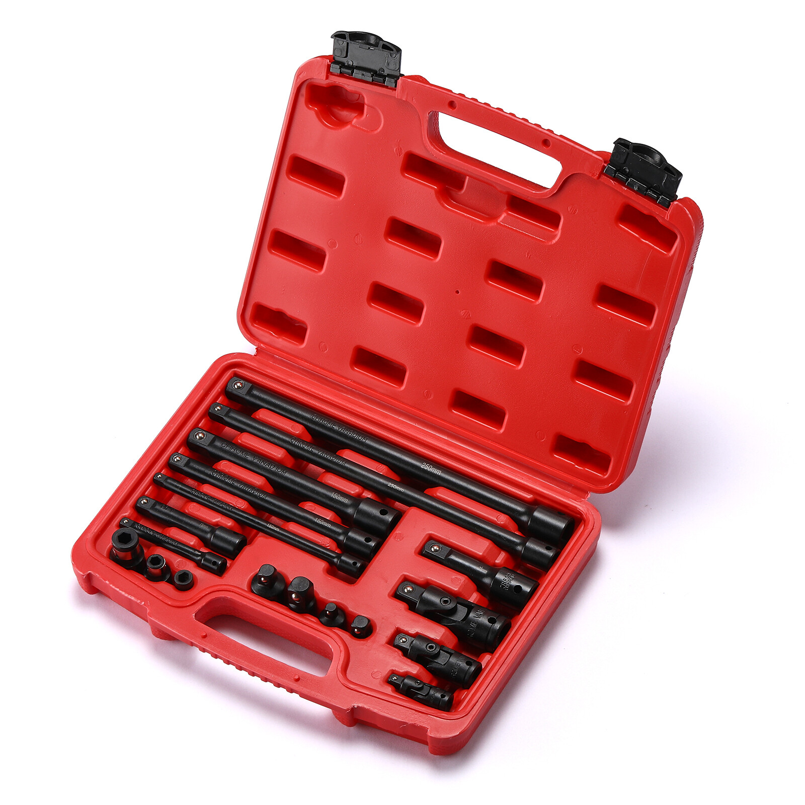 18 PCS Drive Tool Accessory Set Premium CR-V Steel Includes Socket Adapters