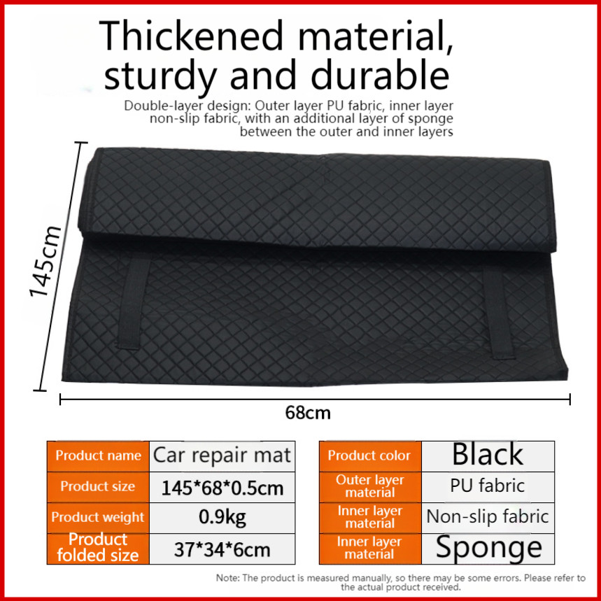 Compact Portable Car Repair Mat Foldable Lightweight PU Waterproof Pad