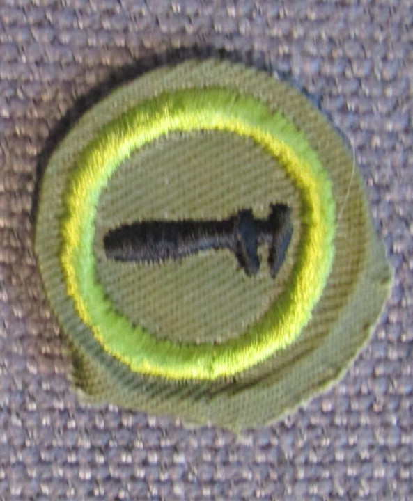 1937-1961 Boy Scouts of America Khaki Narrow Crimped Merit Badge