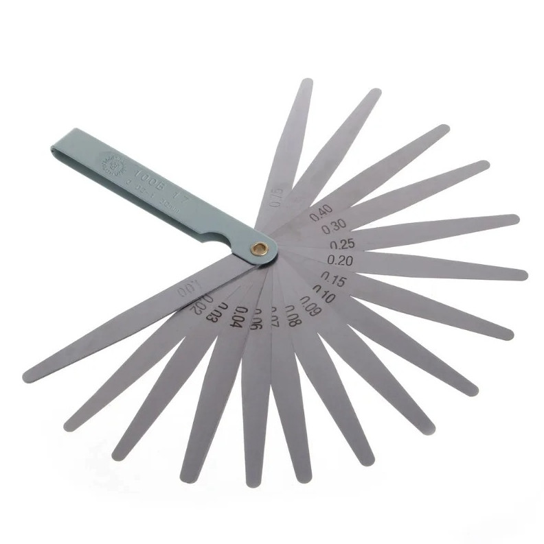 1pc 17-Blade Feeler Gauge Set 0.02–1.00mm Precision Gap Measuring Tool – NEW
