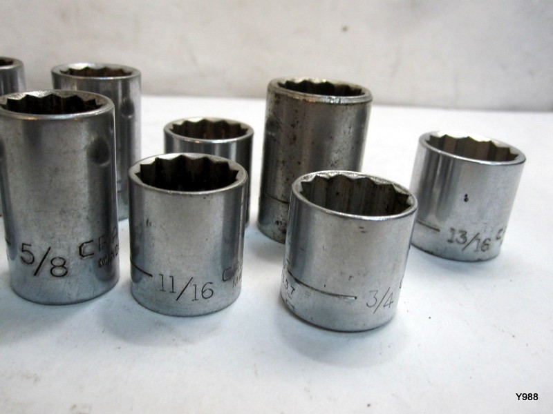 CRAFTSMAN set of 11 sockets mix lot see description