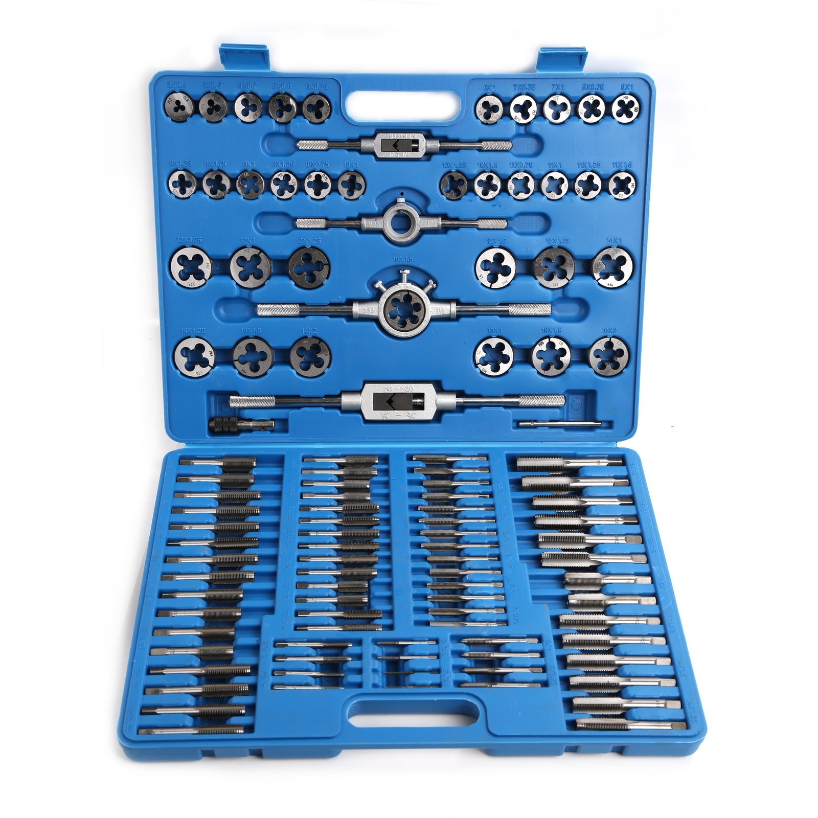 110pc Combination Tap and Die Screw Extractor Remove Set Alloy Steel Metric Tool