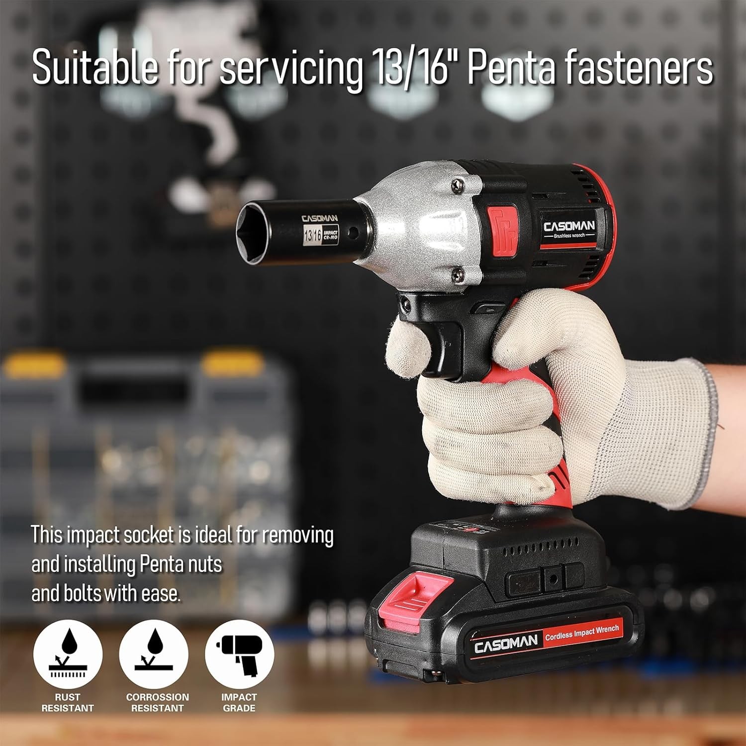 2PCS 1/2″ Drive 13/16″ Penta Sockets 5-Point Utility Socket CR-MO Removes
