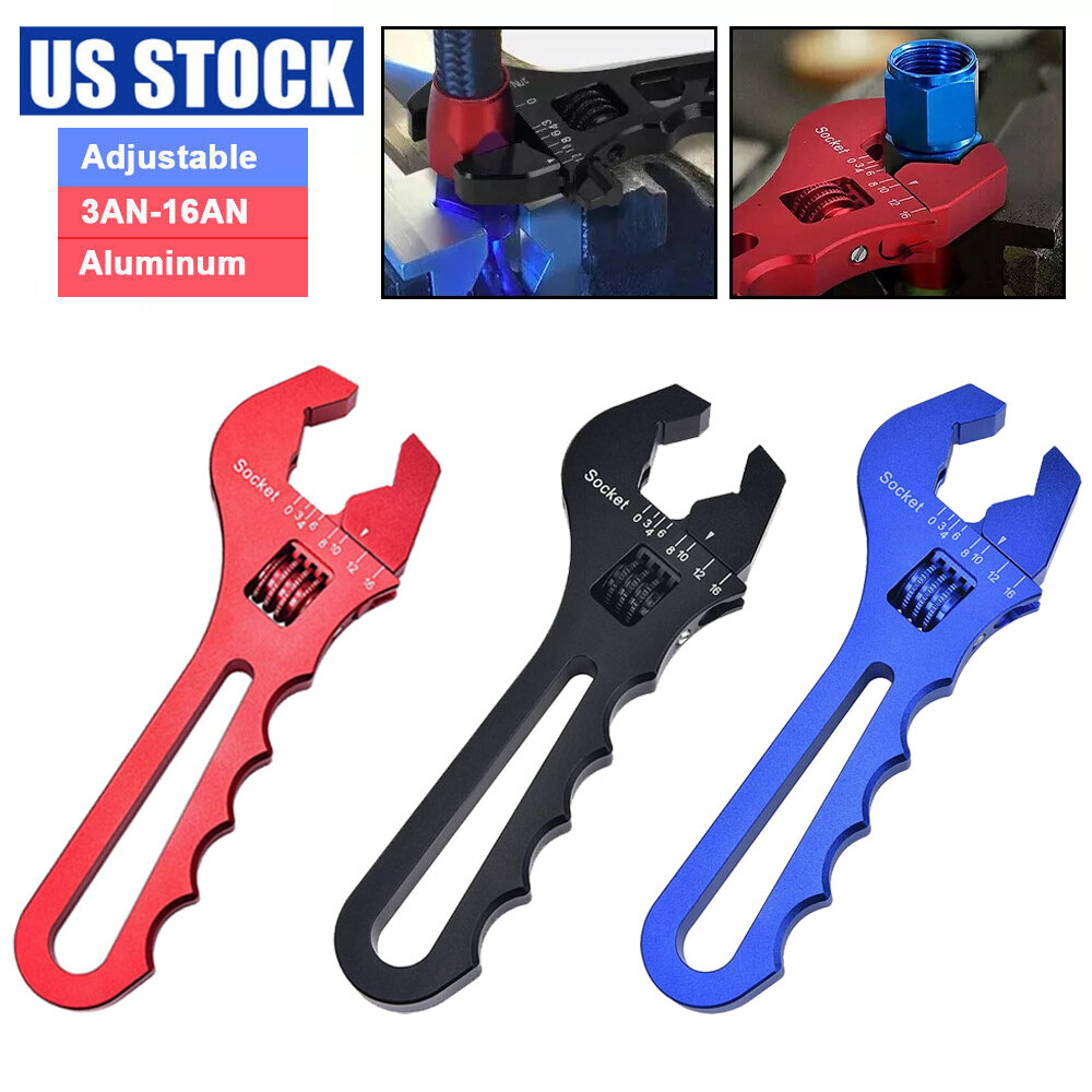 Adjustable Wrench 3AN-16AN Aluminum Spanner Tool For Hose End Fitting Hose Line