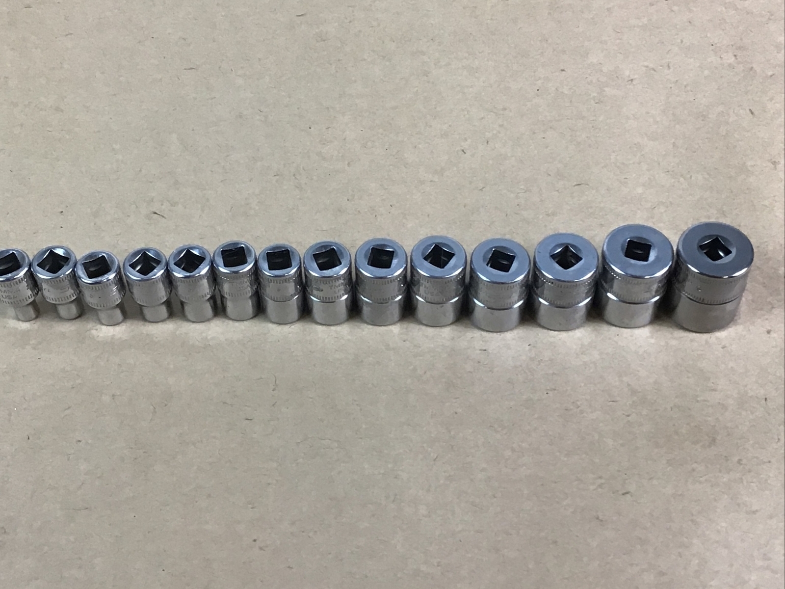 Snap on Tools 1/4 Drive Metric 6 Point Shallow Socket Set 4mm to 16mm 14 Pc TMM