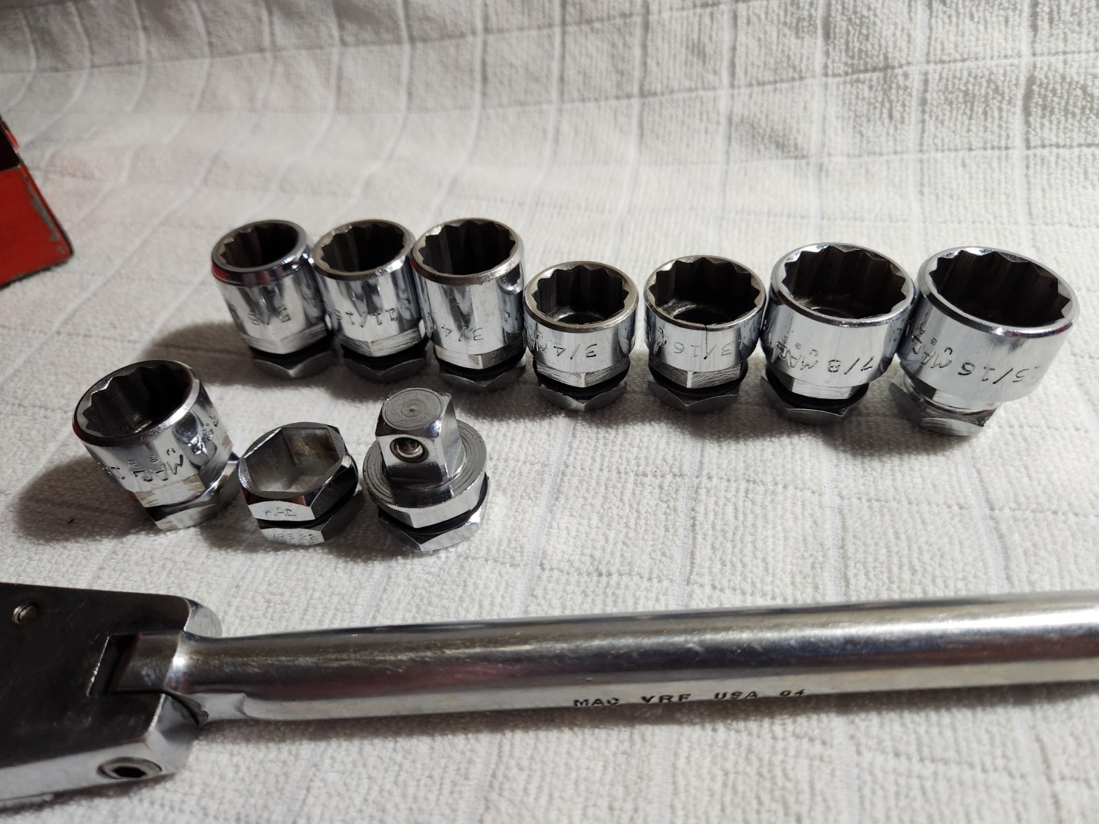 MAC Tools USA 12pc VRF Front End Alignment Ratchet Pass Through Thru Socket Set