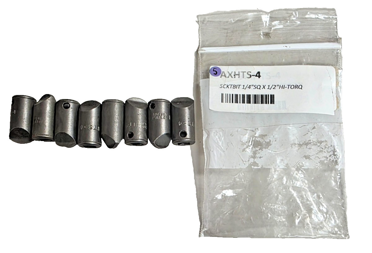 Apex HTS-4 Hi-Torque Socket 1/4″ Dr X 1/2″ W #4 Recess Insert Bit LOT OF 8