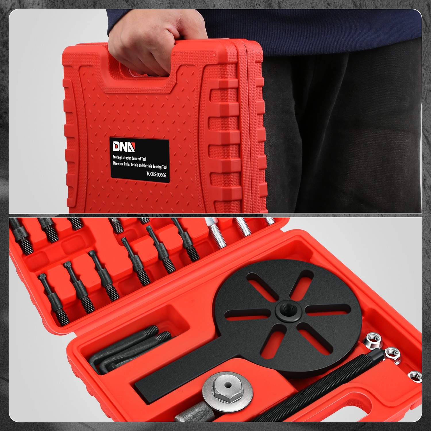 Bearing Disassembly Extractor Removal 3-jaw Puller Inner Hole Separator Tool Set