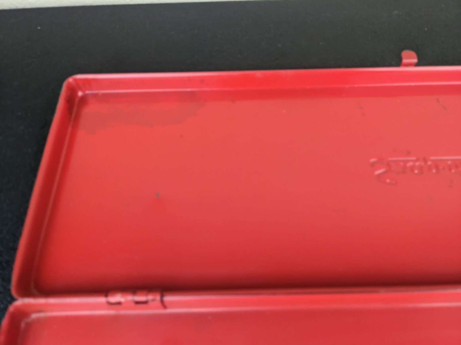 #bj954 Snap On Tools USA KRA-284 (Kenosha WI) Red Metal Tool Case Box