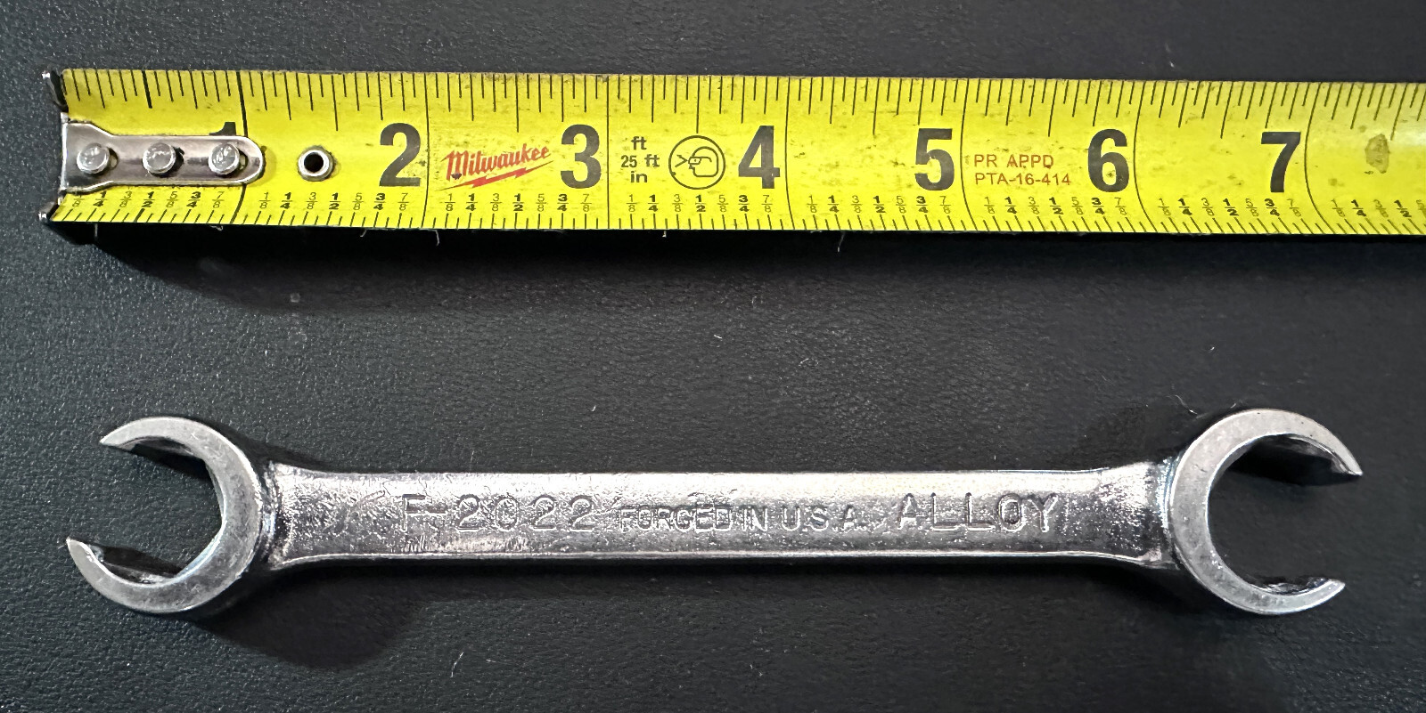 SK Tools F2022 SAE Flare Nut Wrench 5/8 x 11/16-Inch Textured Chrome USA