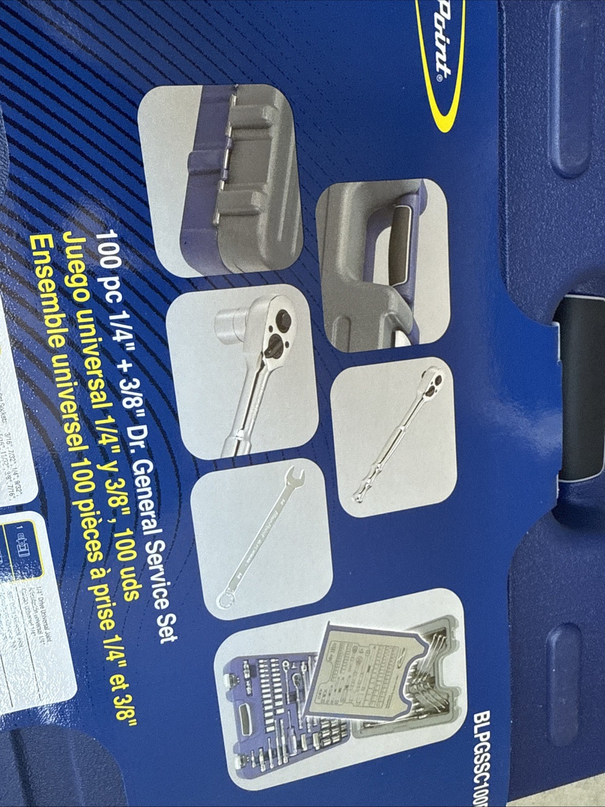 For BLUE-POINT 100PC 1/4 & 3/8″ DR SAE & METRIC GENERAL SERVICE SET BLPGSSC100B