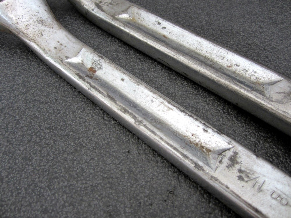Vintage Snap-on 1-3/8″ x 1-1/2″ & 1-7/16″ x 1-5/8″ Box End Wrench XV4448 XV4652