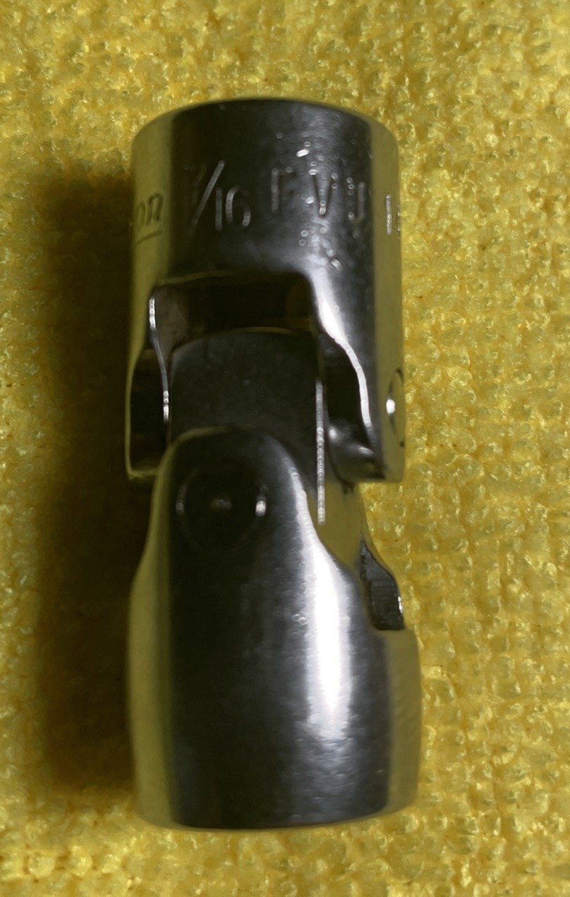 NO OWNER MARKS! Snap-on 3/8″ Drive FVU14 Swivel Socket 7/16″ 12-Pt