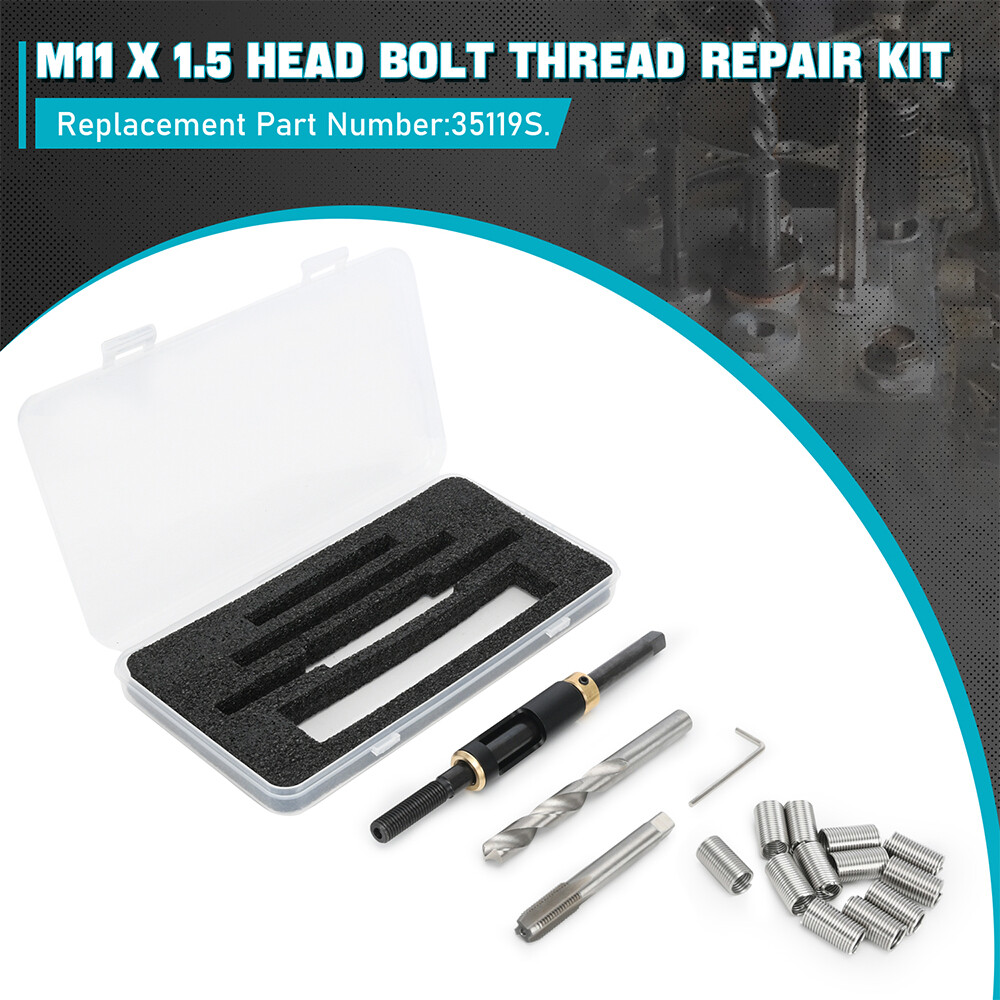 M11 x 1.5 Head Bolt Thread Repair Kit For GM 4.0L /4.2L liter engines OE 35119S