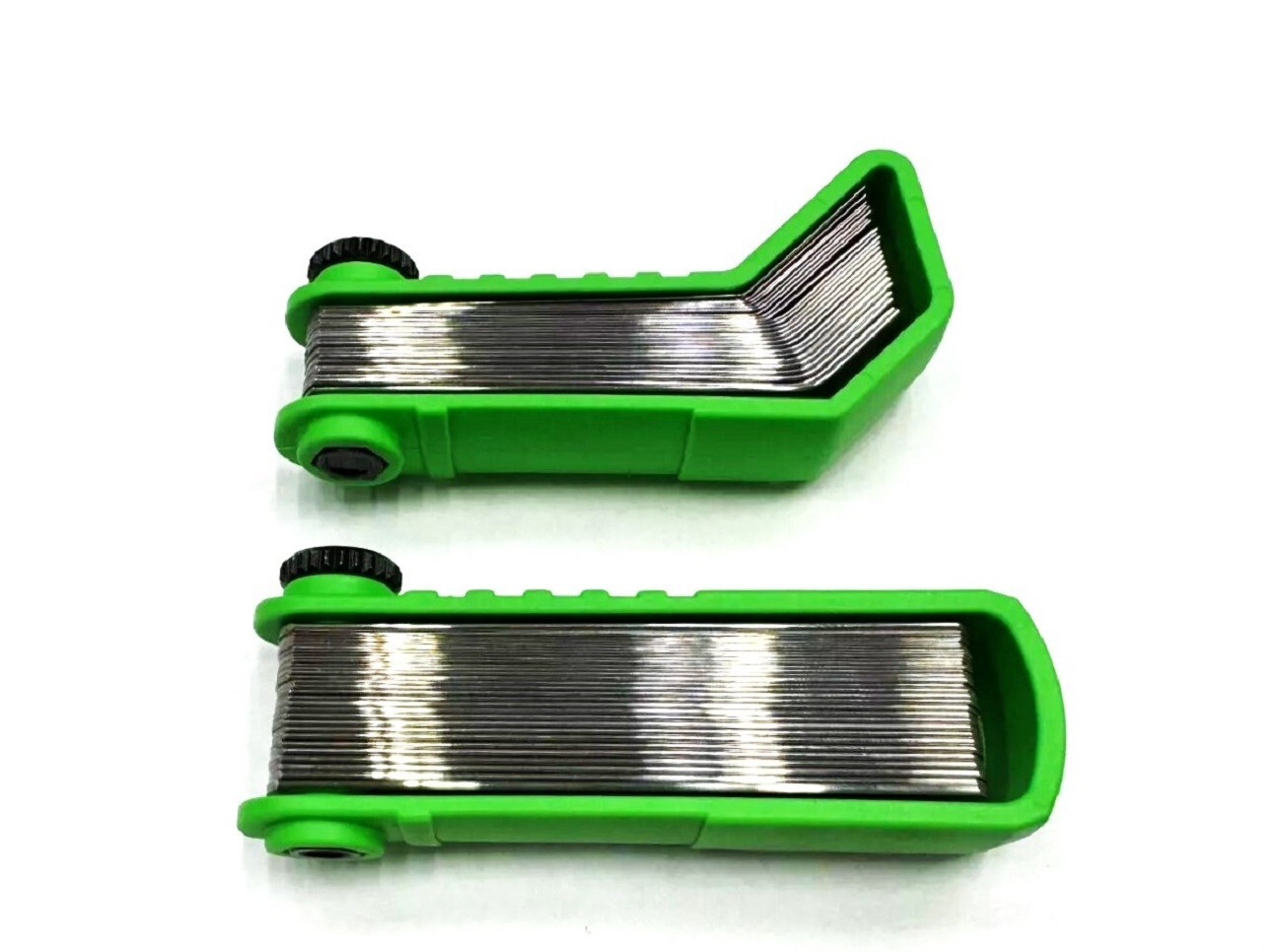 *NEW* 2 Snap-on Feeler Gauge Blade Sets GREEN Offset 45° & Straight SAE & METRIC