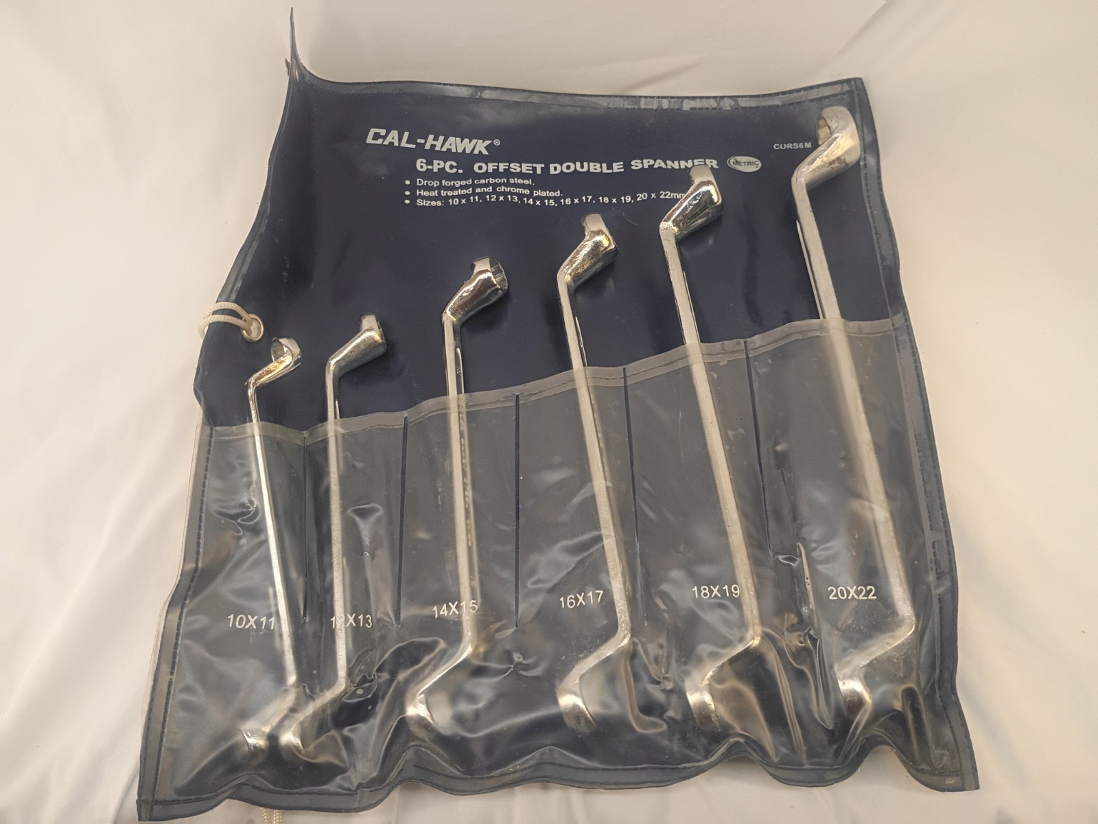 CAL-HAWK 6pc METRIC Offset Double Spanner Wrench Set 10mm -22mm
