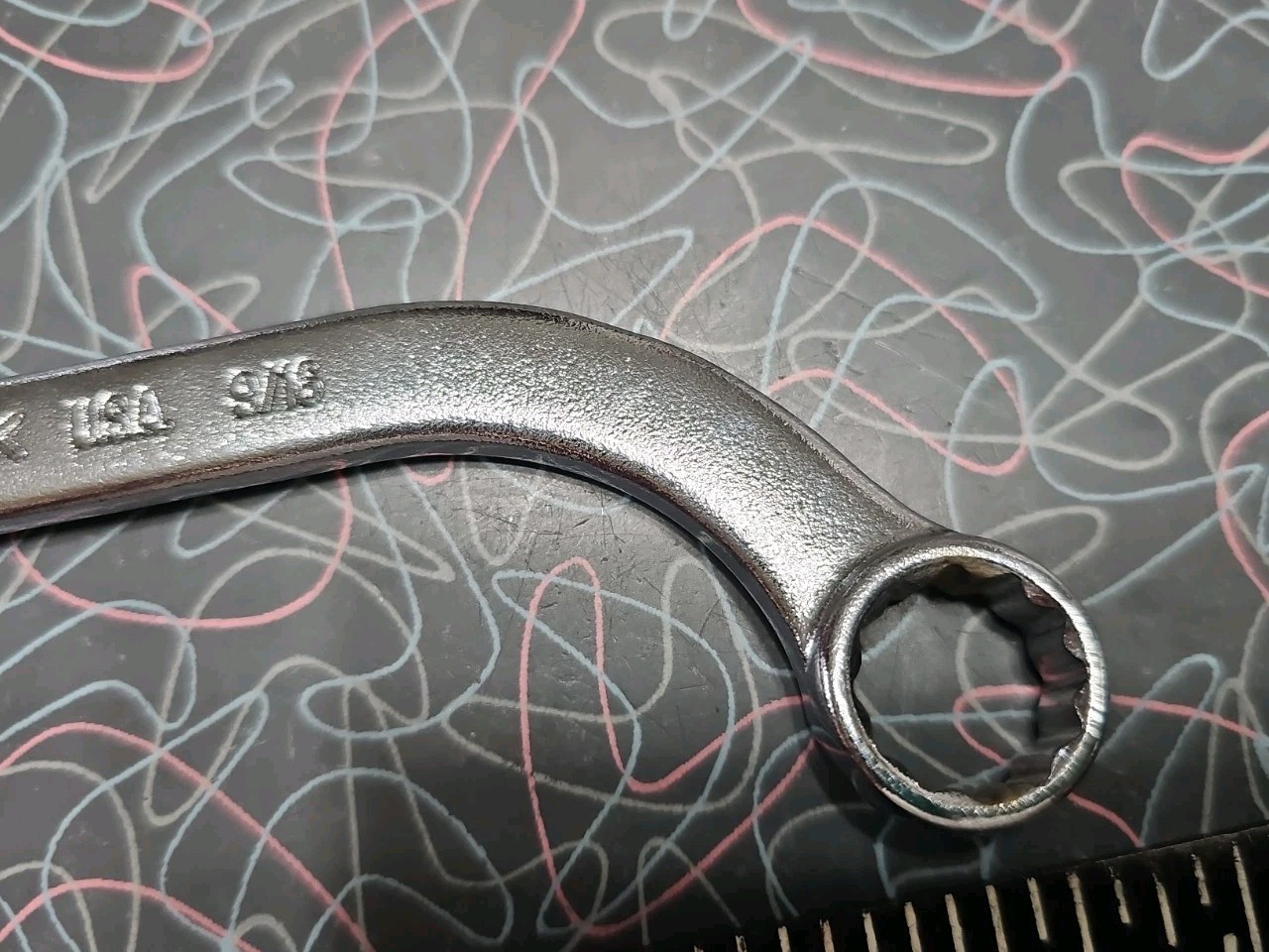 S-K Tools Starter, Manifold, Aircraft Half Moon Wrench, 5/8 x 9/16 USA 12 point