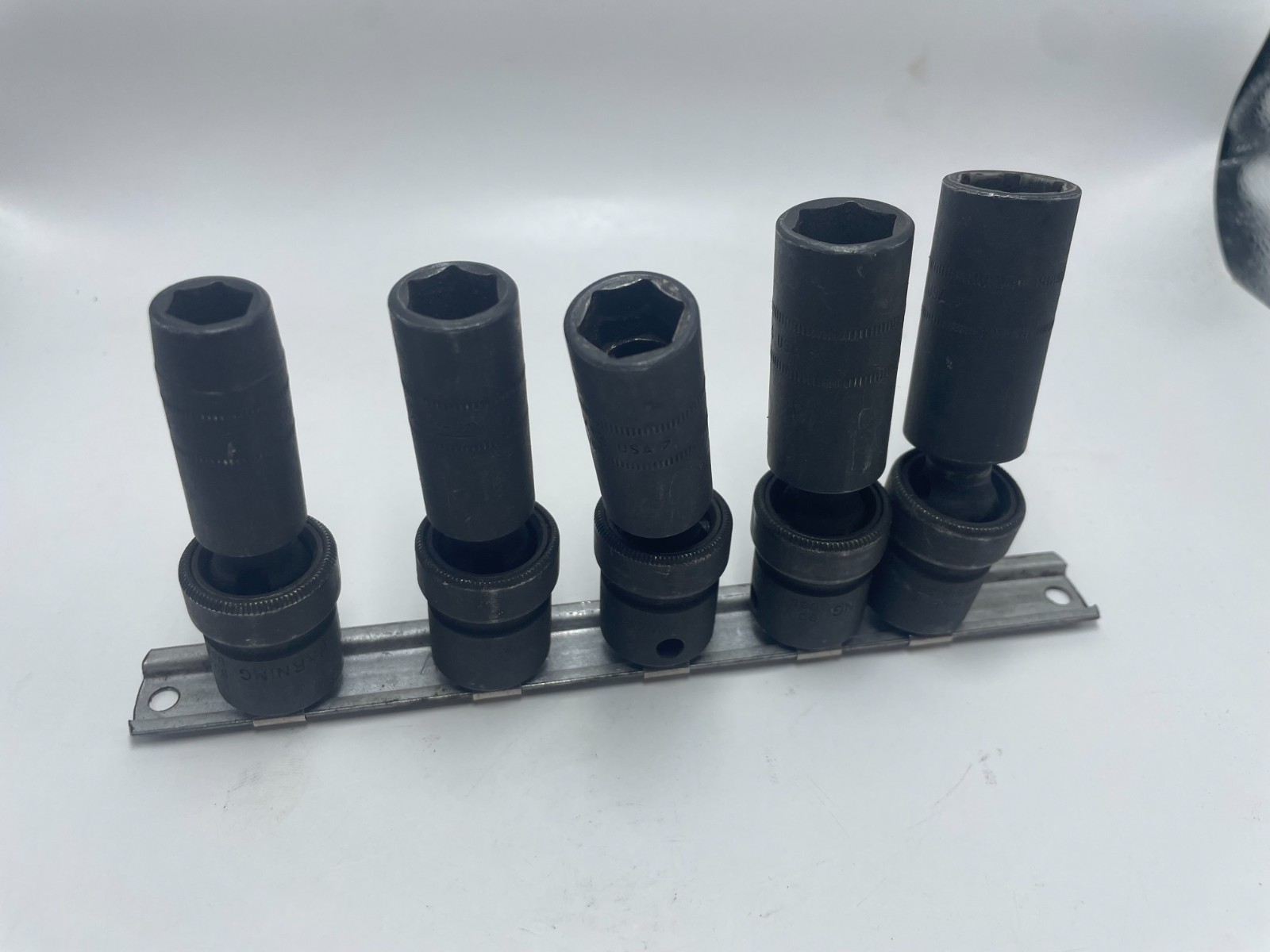 Snap-On 5 Piece 3/8 Drive Metric Deep Swivel Impact Sockets 10, 12, 13, 14, 15mm