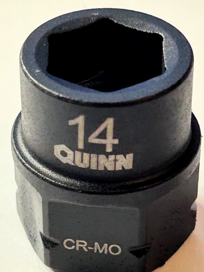 Quinn 14 mm x 1/2″ Dr Low Profile Impact Socket – 6 Point – Free USA Shipping