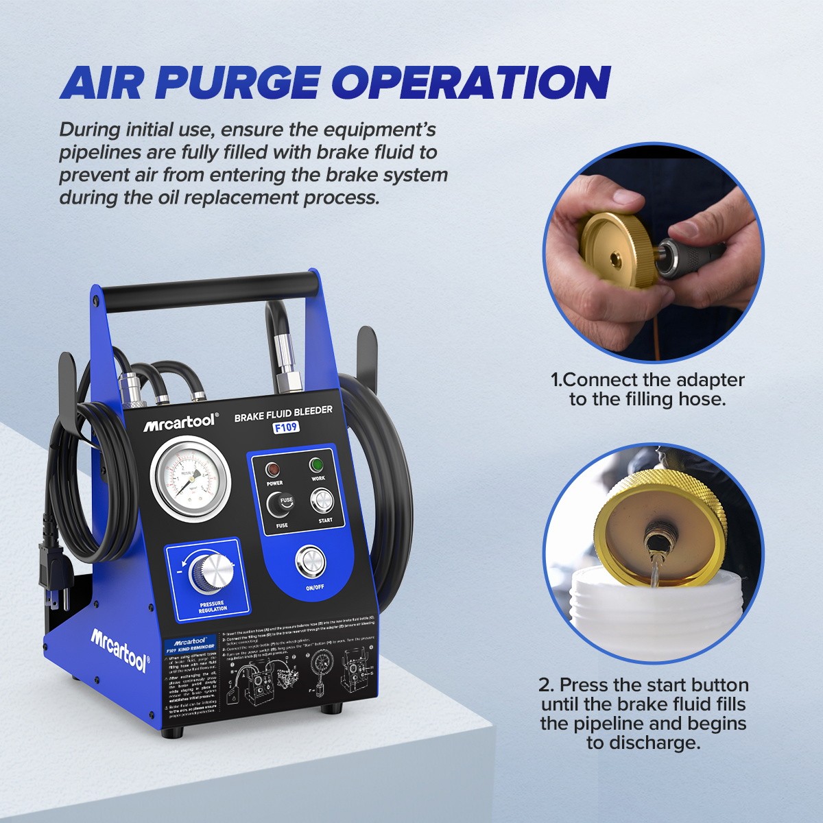 Electric Brake Bleeder Kit Automotive Brake Fluid Oil Exchange Machine 110V