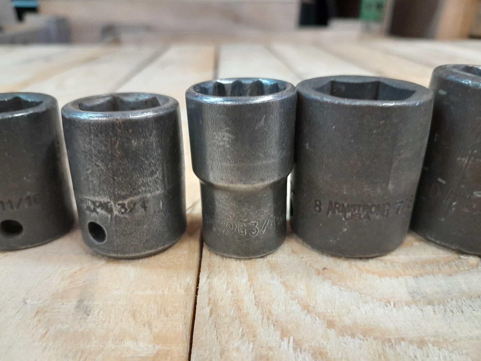 ARMSTRONG IMPACT 15 piece Socket 1/2″ drive, 6 point, 3″ depth to 1 1/2″ –
