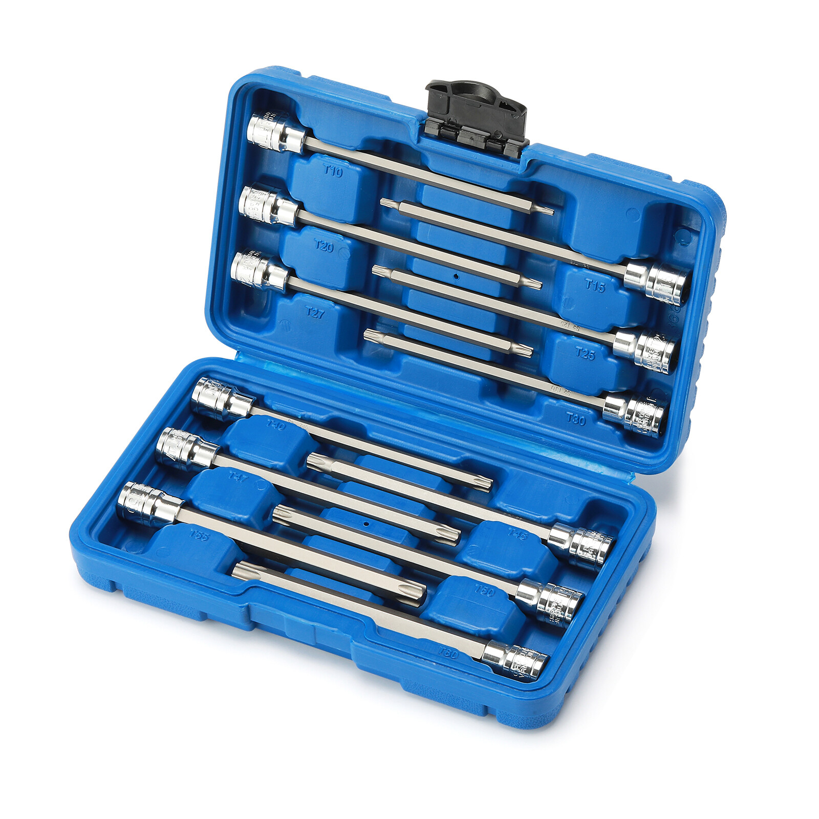 3/8″Drive Extra Long Torx Bit Socket Set, 12 Piece Torx Stra Bit Set, T10 to T60