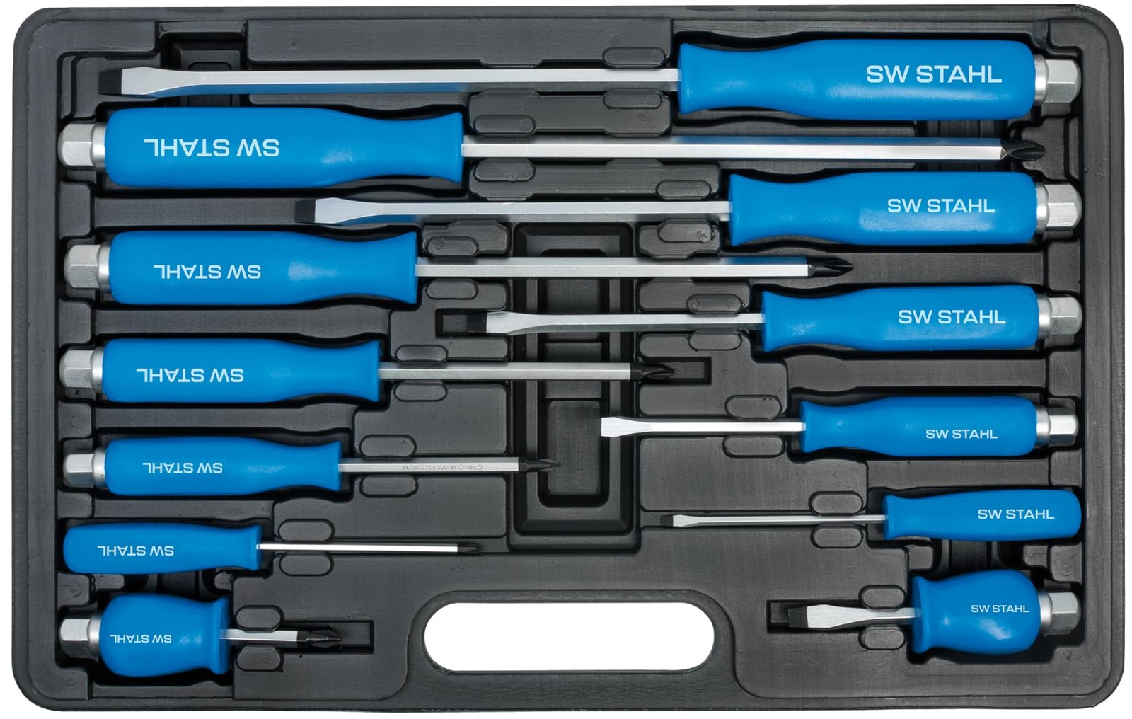 S7890 Screwdriver Set 12 Piece Impact Resistant Slotted + Cross PH I Screwdriver…