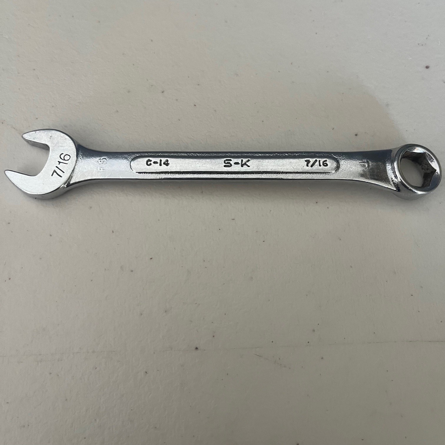SK Tools 3 Piece 5/8 C-10, 3/8 C-12, 7/16 C-14, Combination Wrenches USA