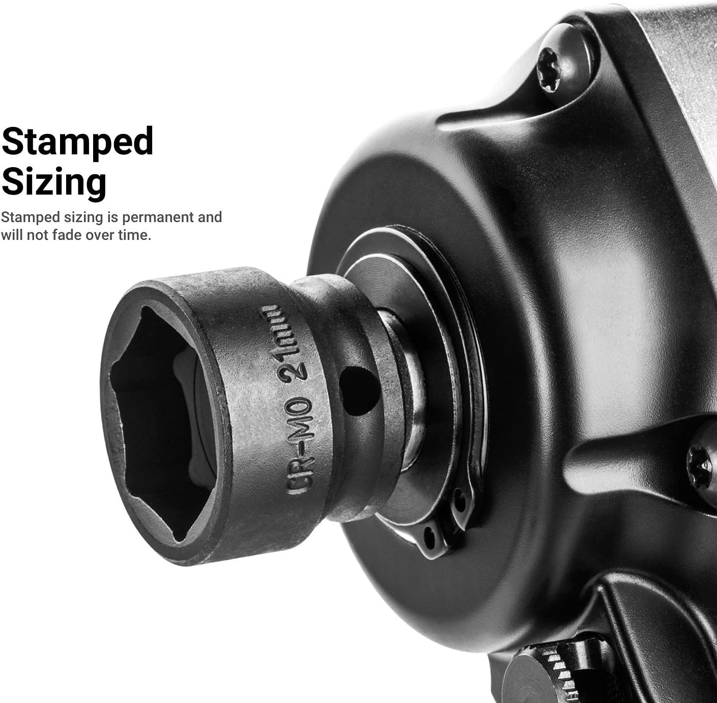 3/4 in. Stubby Impact Socket, 1/2 in. Drive, 6-Point, SAE