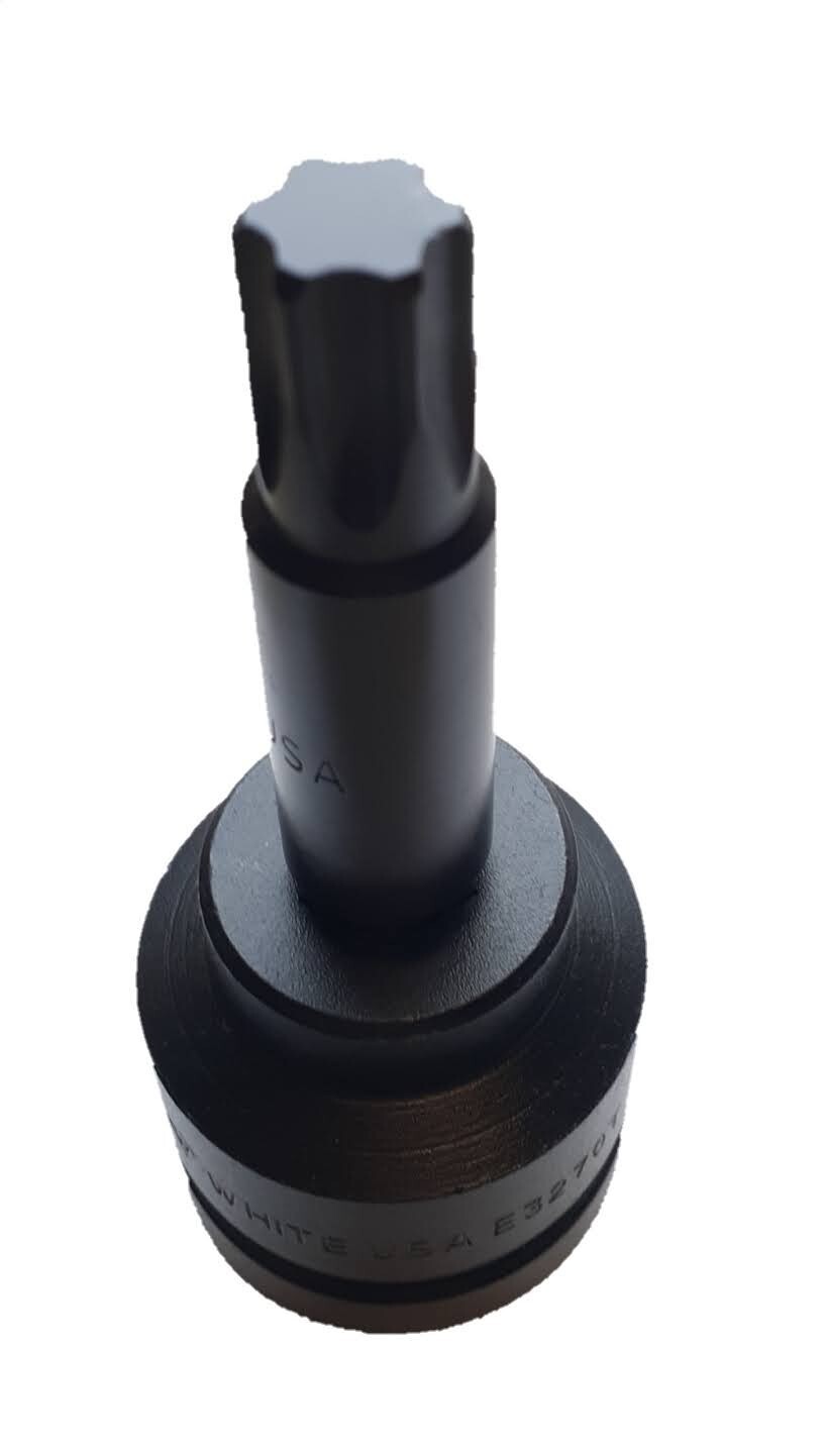White-USA T70 TORX WITH 1″ DRIVE HOLDER, LONG BIT, T70 TORX, E3270T-L RAILROAD