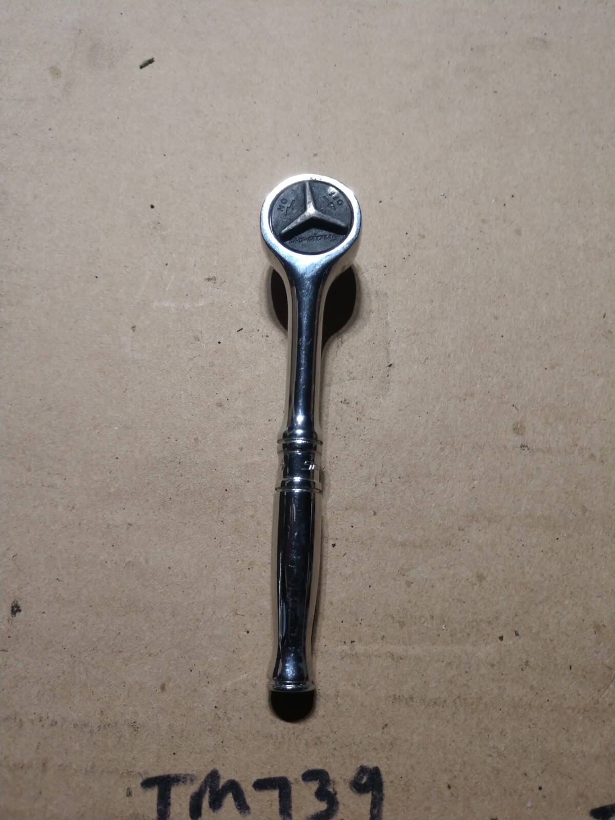 Snap On Tools USA TM739 1/4” Drive Round Head Short Handle Chrome Ratchet 4.5”
