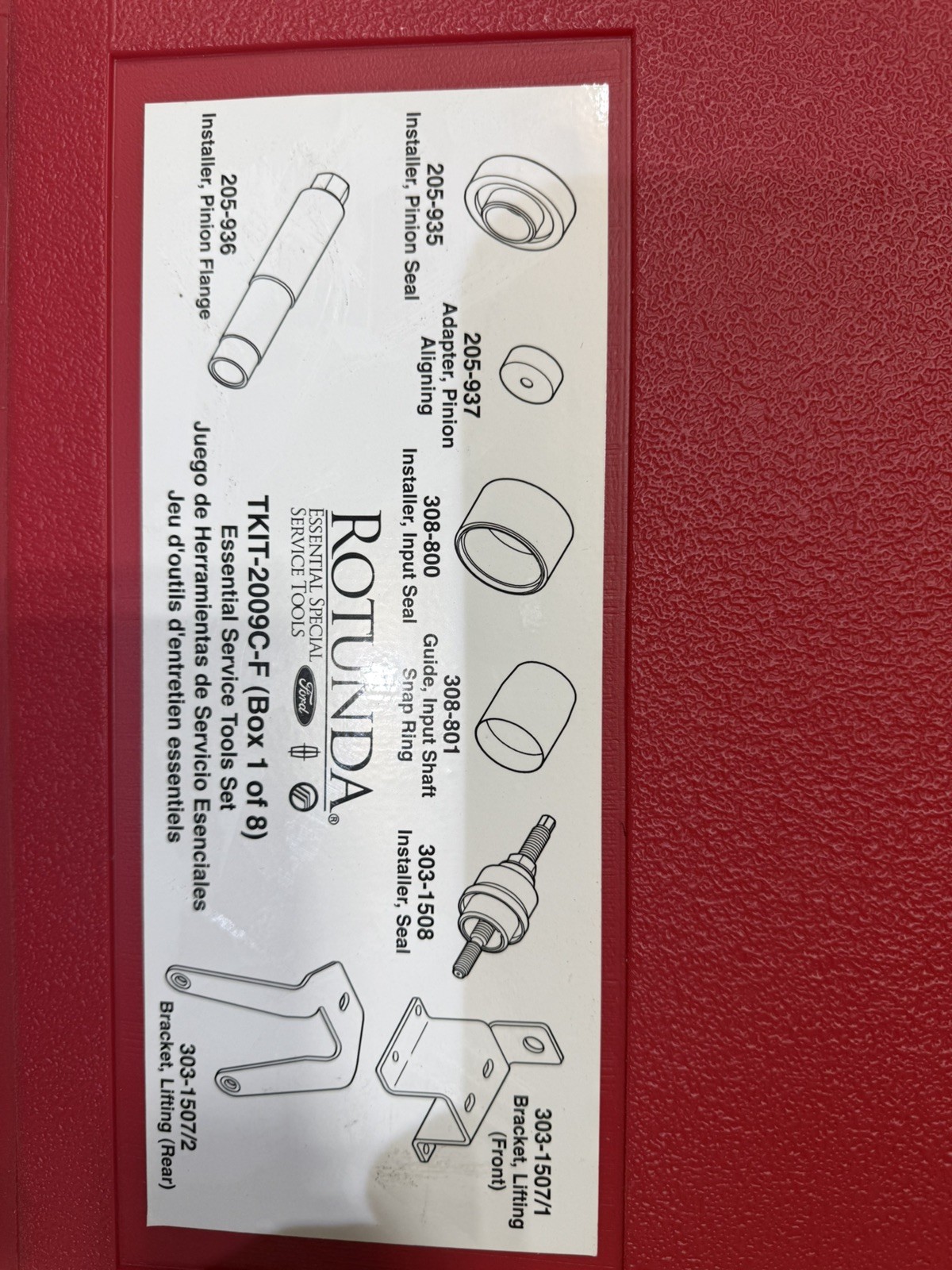 Ford Rotunda TKIT-2009C-F F250 F350 F450 6.7L Diesel 8 Box Tool kit Set SKUA15