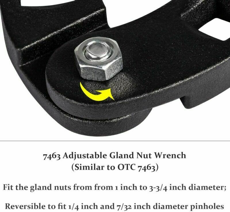 Adjustable Gland Nut Wrench Small Pin Spanner Tools 7463 For Hydraulic Cylinders