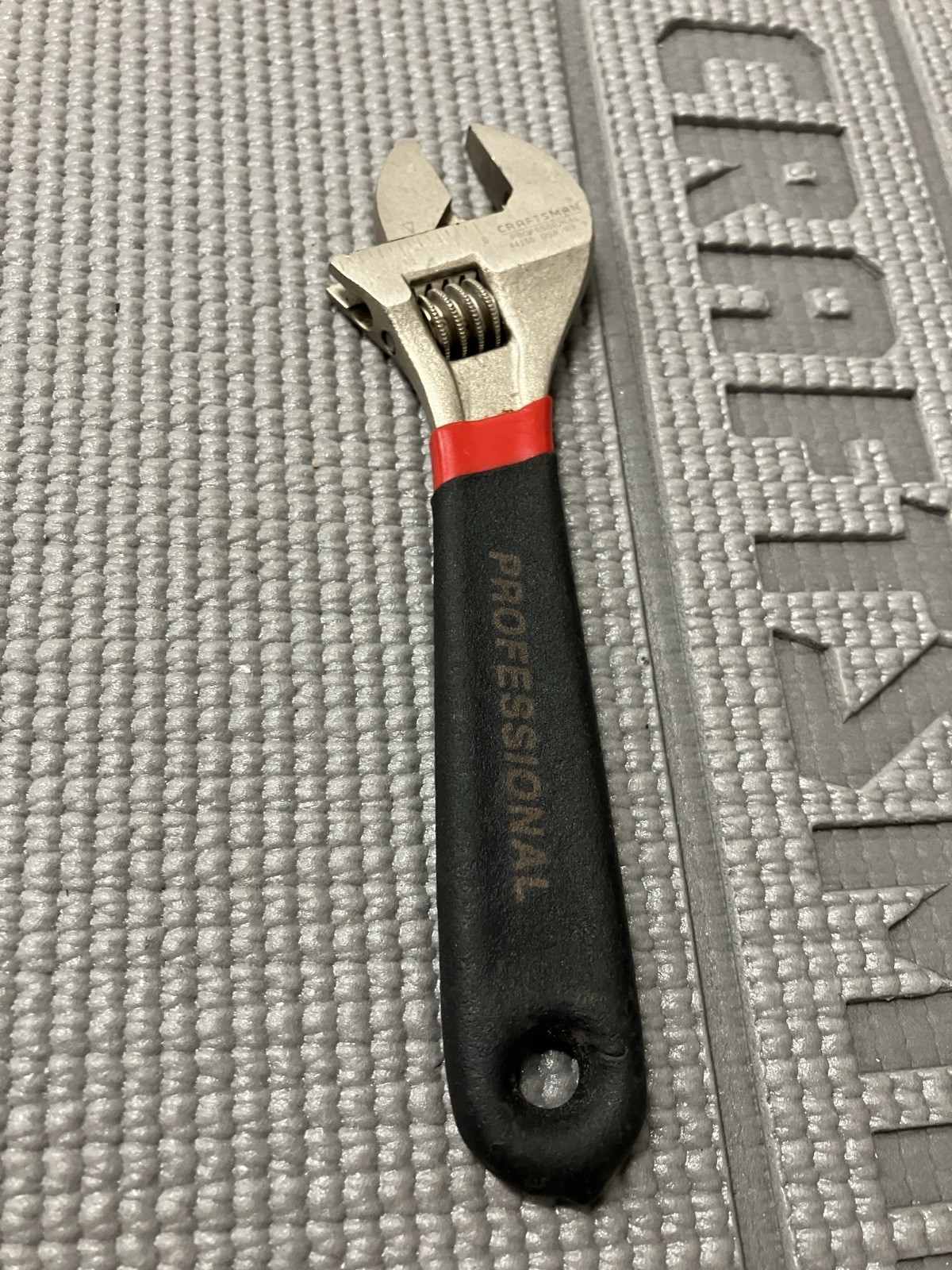 Vintage Craftsman Professional 6” Adjustable Wrench 44166 WF USA Red Black Rare!