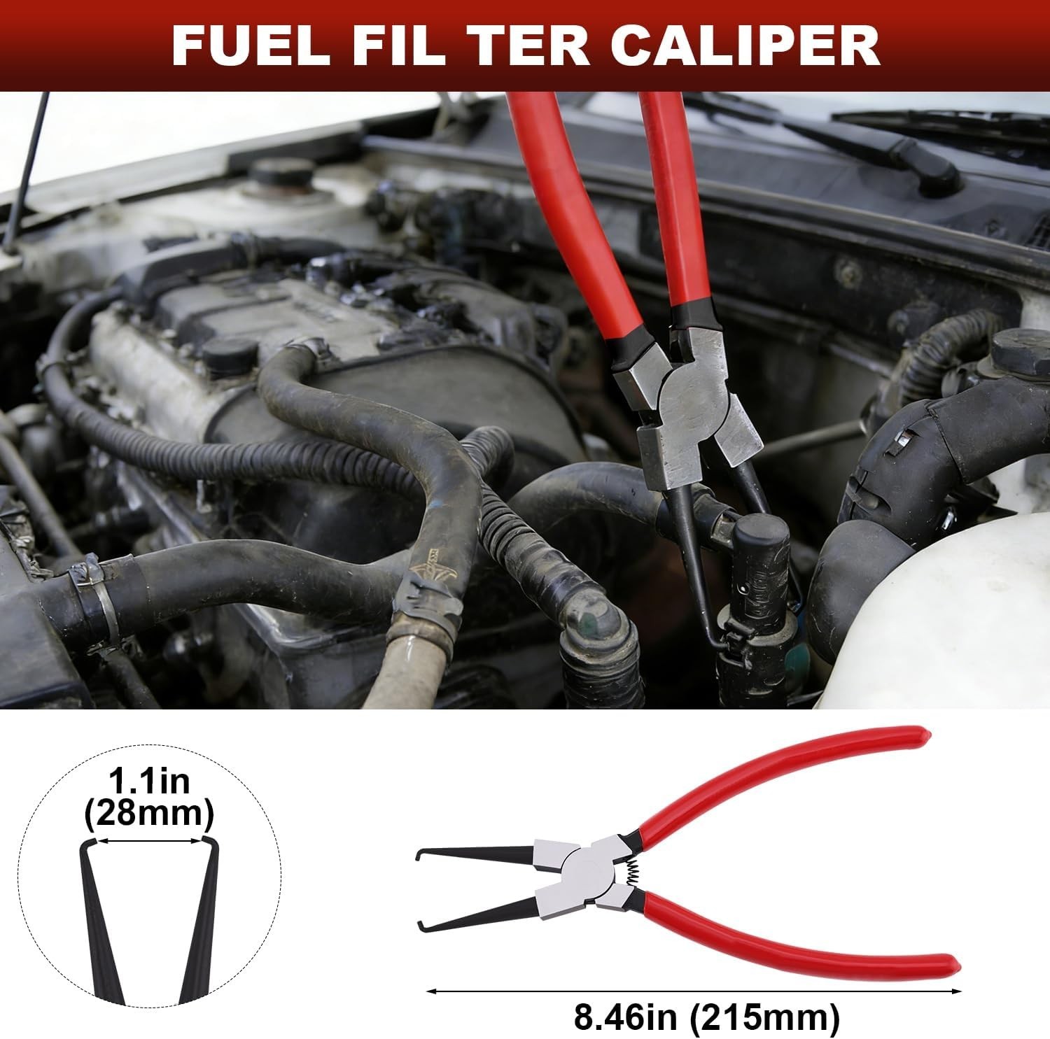 15 IN 1 Fuel Line Disconnect Plier Hose Clamp Pliers and RELAY & FUSE PULLER SET