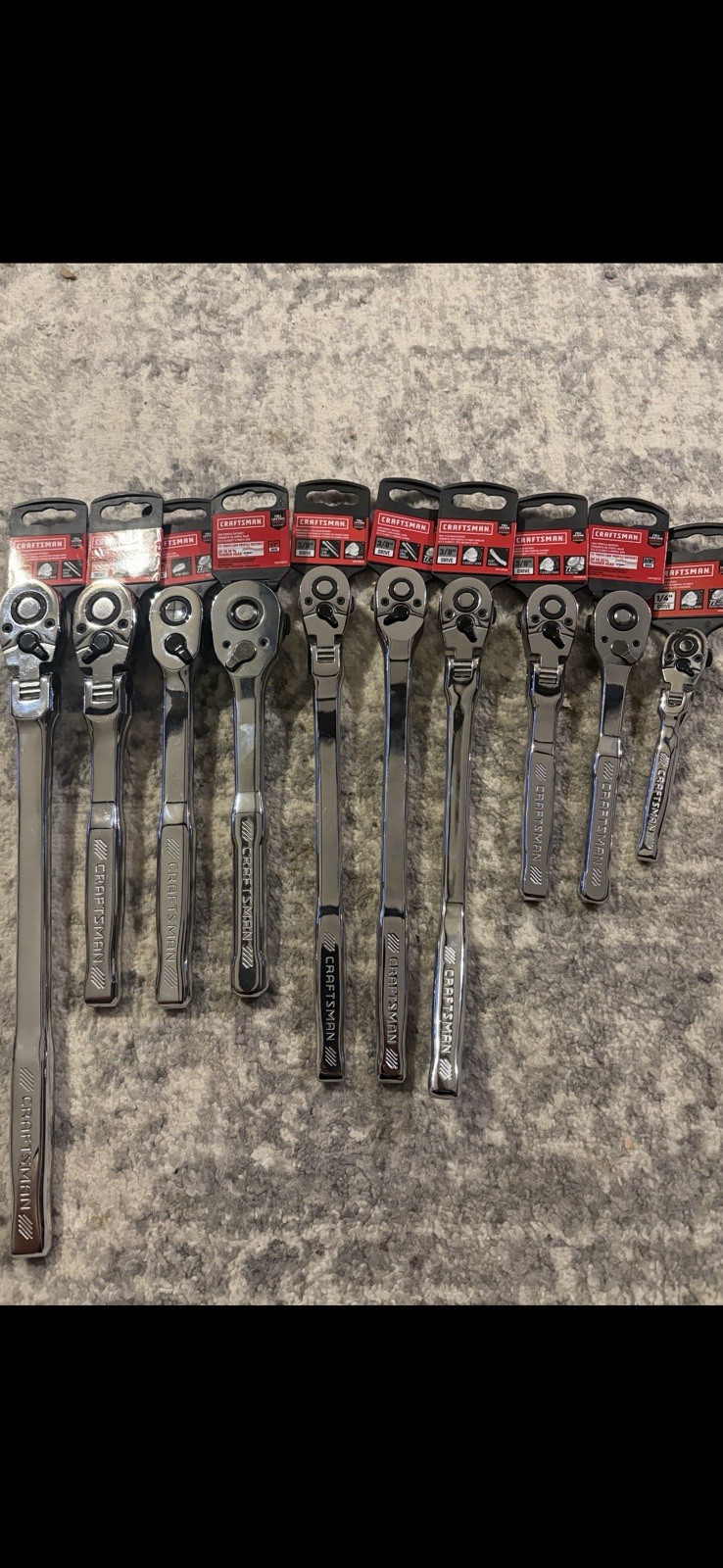 Craftsman 10 Piece Ratchet Set with 6 Flex Heads $585 Value Package