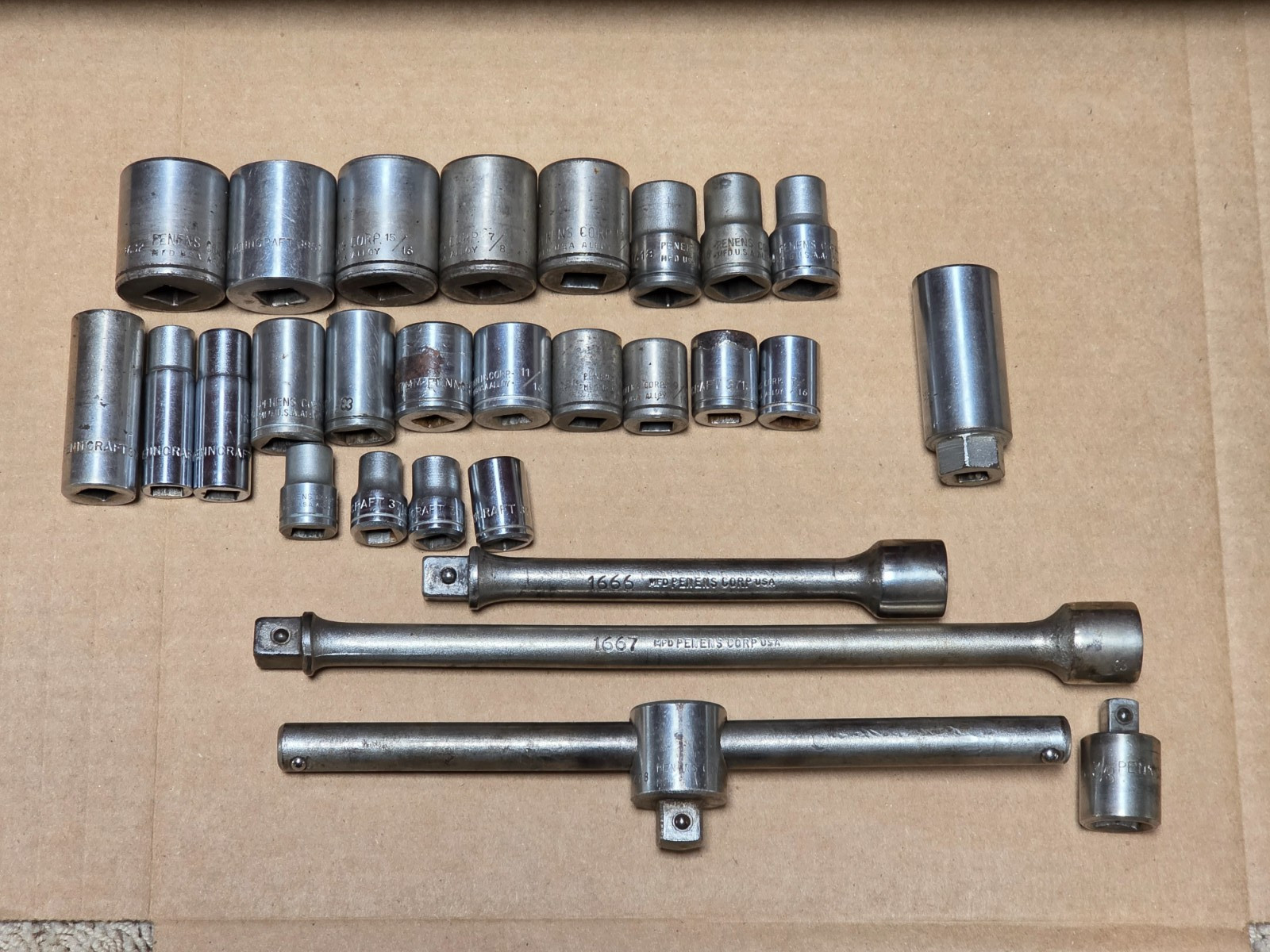Penens Penncraft 29 Piece Socket Set 1/2″ & 3/8″ Drive Breaker Bar SAE Metric