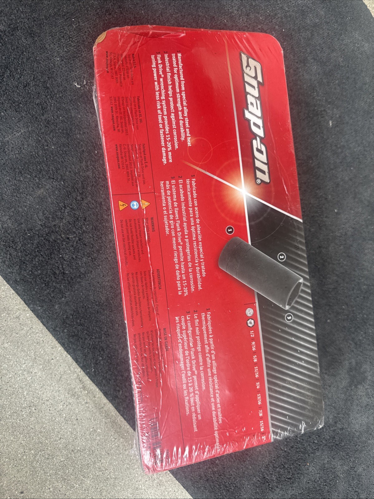 For Snap-on 1/2″ drive 1/2″ – 1″ 6-point DEEP Impact Socket Set 309SIMYA SEALED