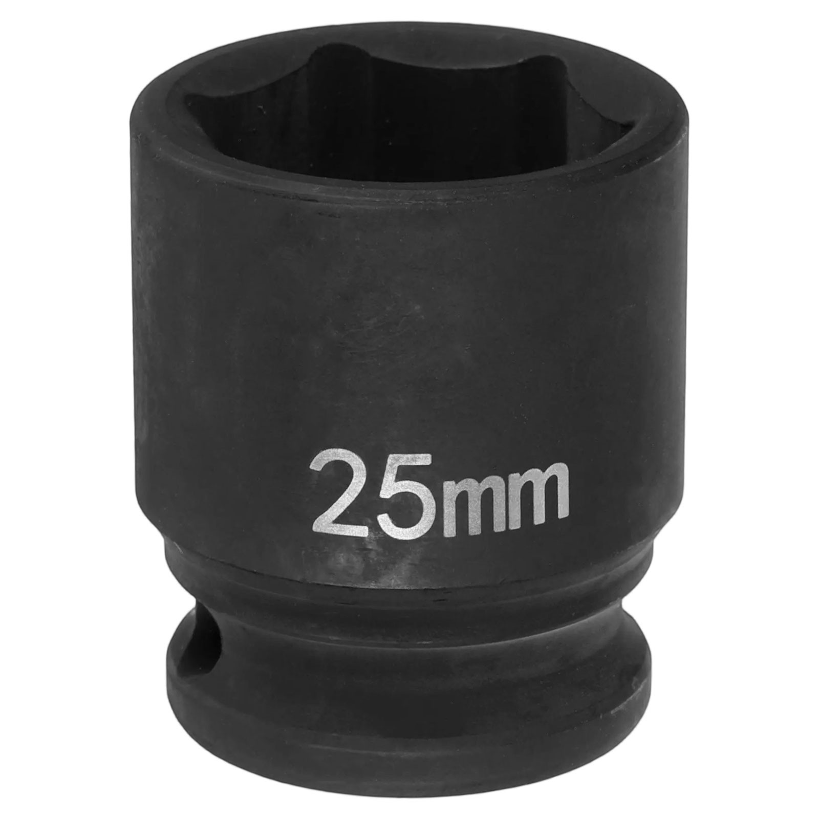 6 Point Impact Socket 25mm Socket 1/2″ Drive 1.65″ Long Cr-Mo Steel Phosphated