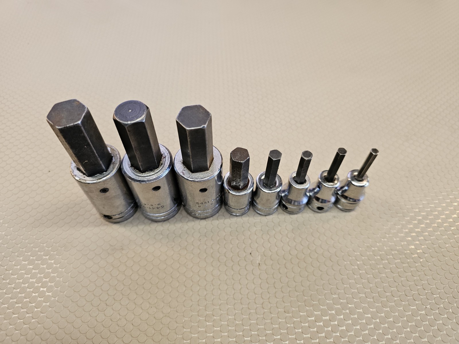Snap-On Proto 8pc SAE Hex Allen Bit Socket Set 5/32″ to 5/8″ – 3/8″ 1/2″ Large