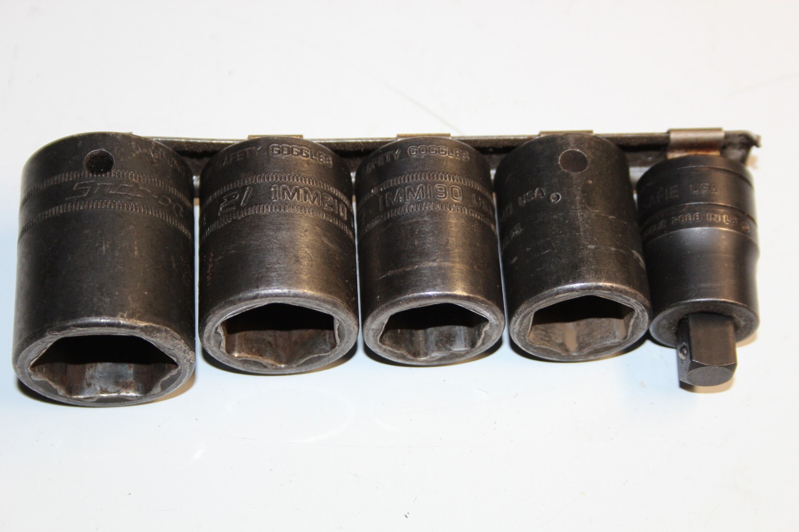 Snap-On Tools 1/2″ DRIVE METRIC / SAE IMPACT SOCKET & ADAPTOR LOT 5pcs USA