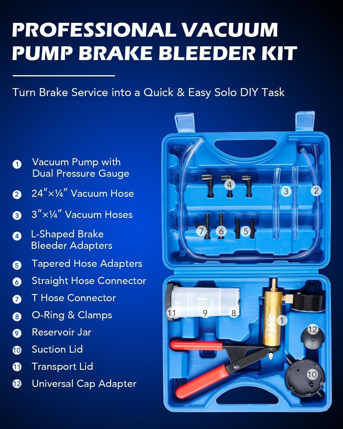 Corrosion-Resistant Brake Bleeding Kit with Easy Operation and Wide Application