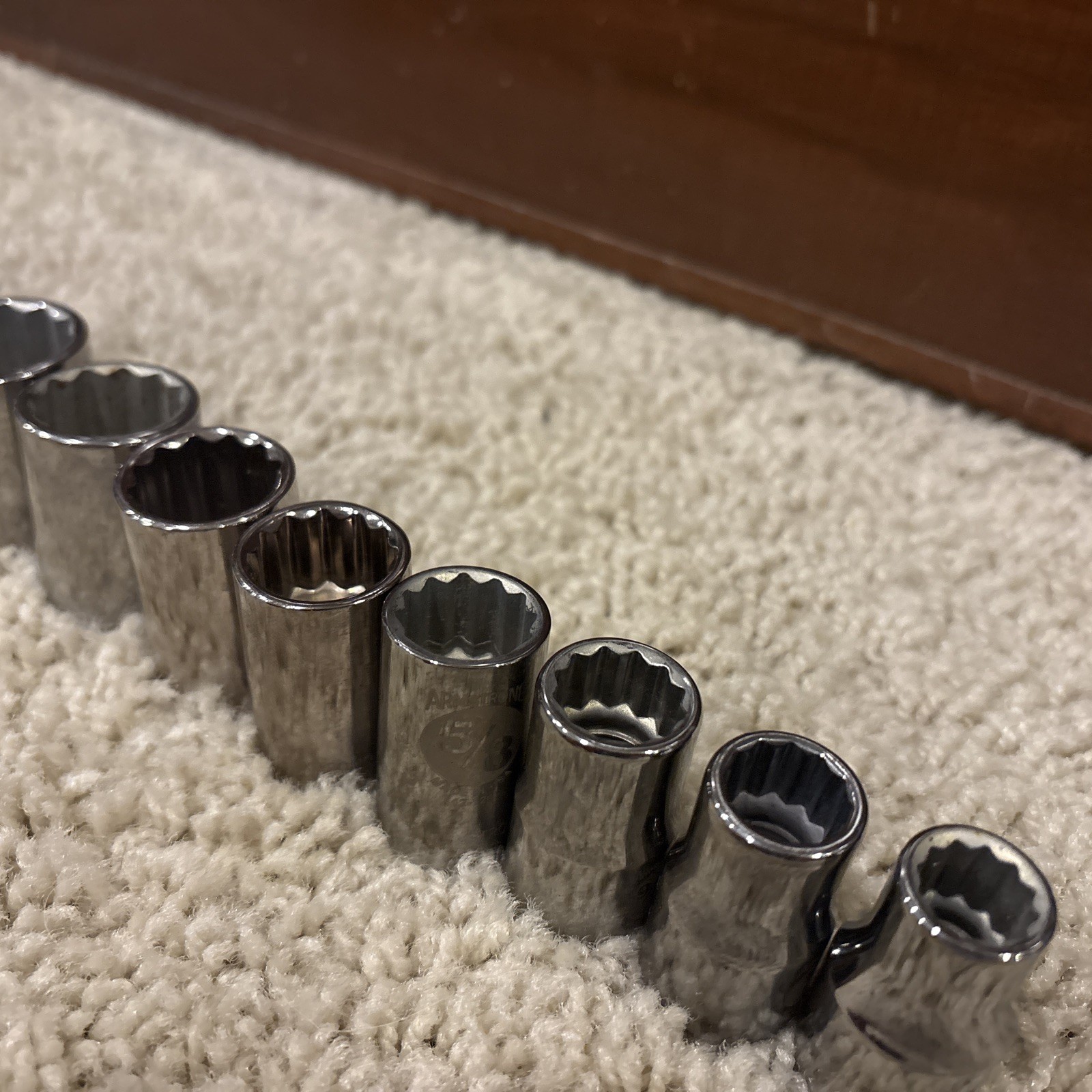 Armstrong 12 Point 1/2″ Drive 15 Piece Socket Set 3/8” to 1-1/4” Made in USA