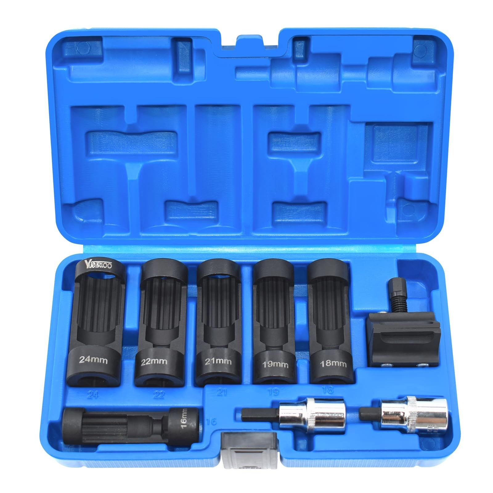 9pcs Suspension Strut Socket Set 16-24mm 12 Point 1/2″ Drive Tool Kit for Shock