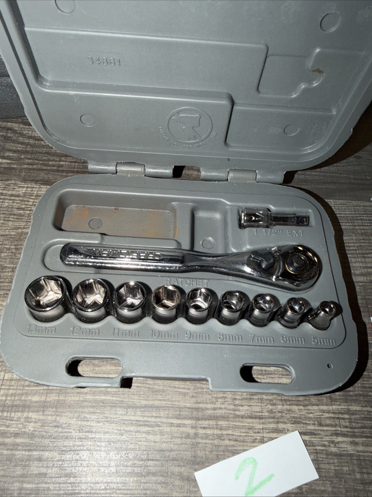 Sears Craftsman 11pc Metric 1/4″ Drive Socket Wrench Set 34861 USA 5-13mm