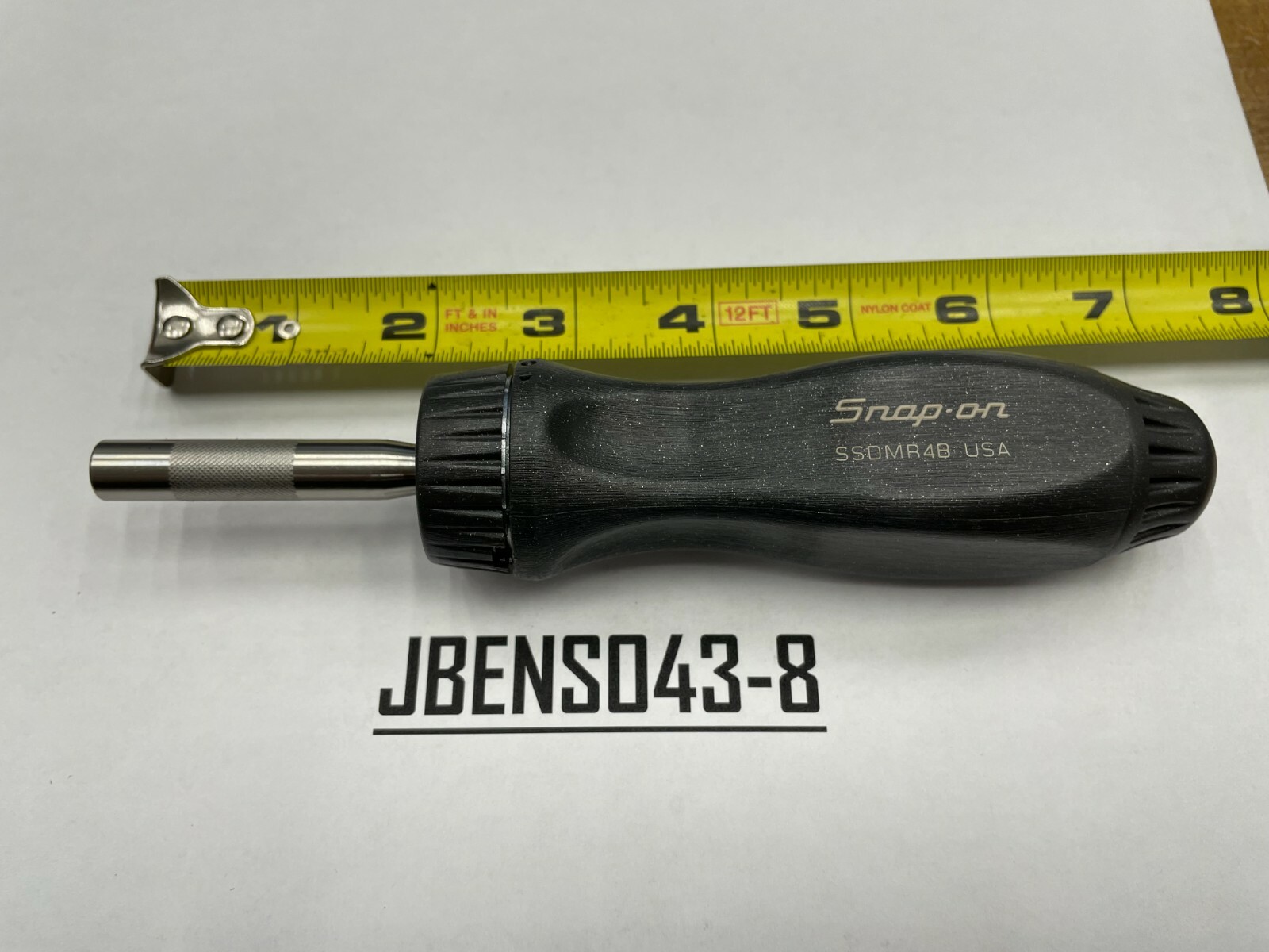 Snap-on Tools NEW DARK TITANIUM Hard Grip Stubby Shaft Ratcheting Screwdriver