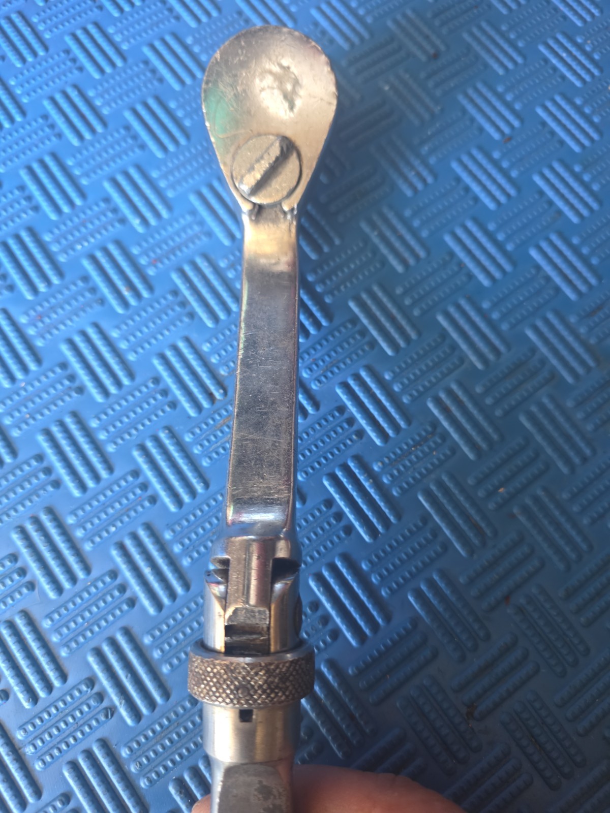 Vintage Oxwall 1/2″ Ratchet Bent Head Adjustable Handle Angle Ratchet Flank Dri