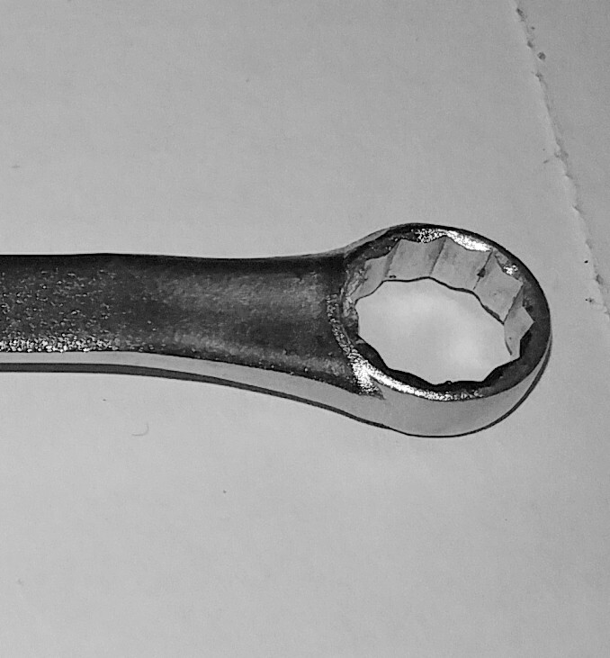 KAL 2217, 3/8in. X 7/16in. 12pt Box End Wrench, Length 8in., Japan
