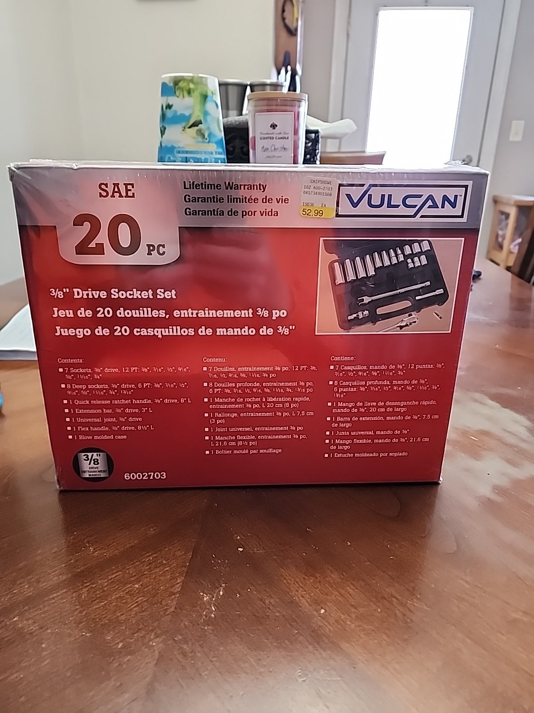 Vulcan SAE 20 Piece 3/8” Drive Socket Set 6002703